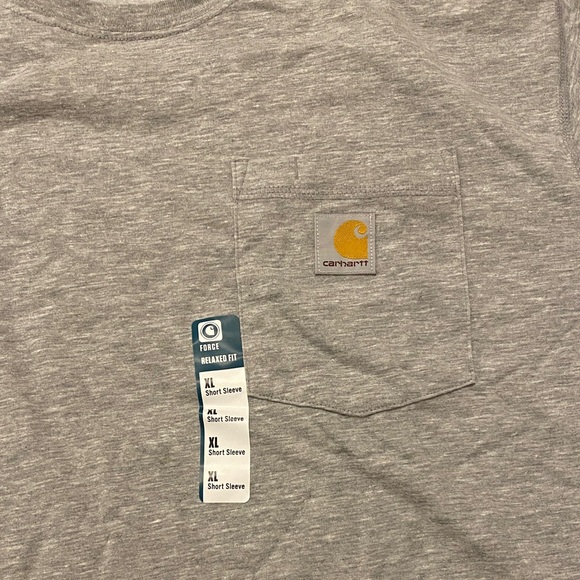 NWT | Carhartt • Men's Heather Gray Short Sleeve Tee - Picture 2 of 4